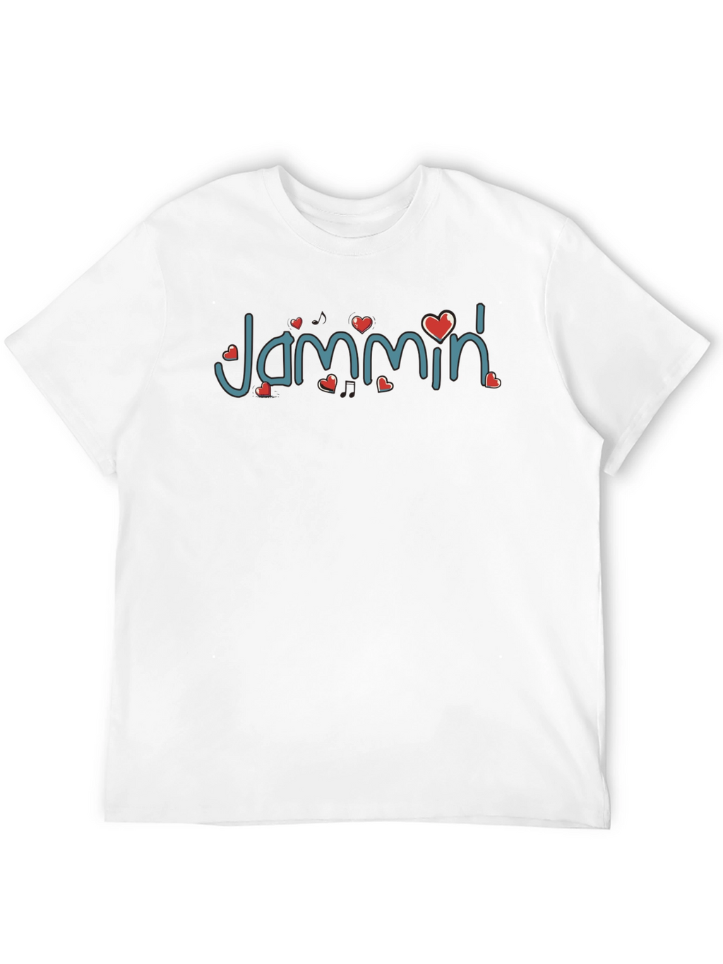 Jammin Heart Graphic Black T-Shirt