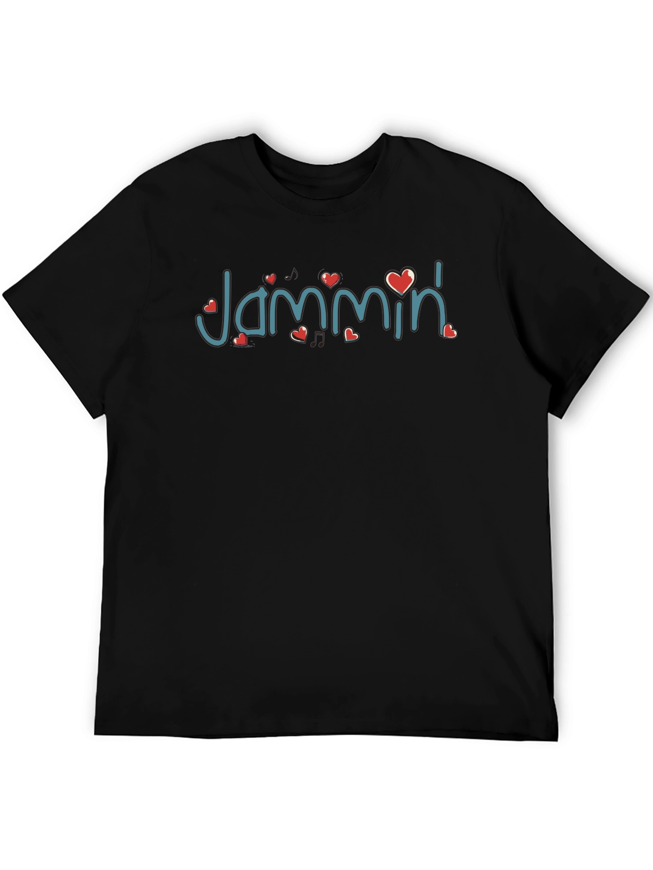 Jammin Heart Graphic Black T-Shirt