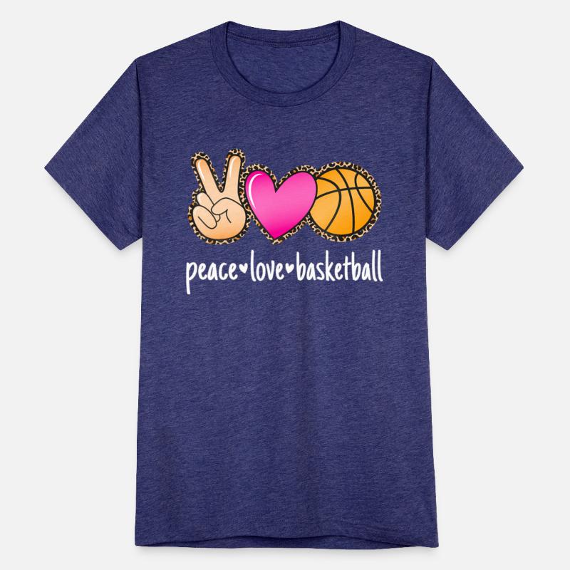 Peace Love Basketball Leopard Print Girls Women Ba