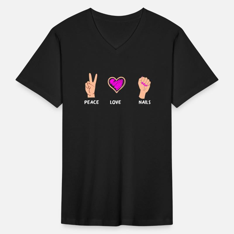 Peace Love Nails Funny Nail Artist Nail Tech Nail