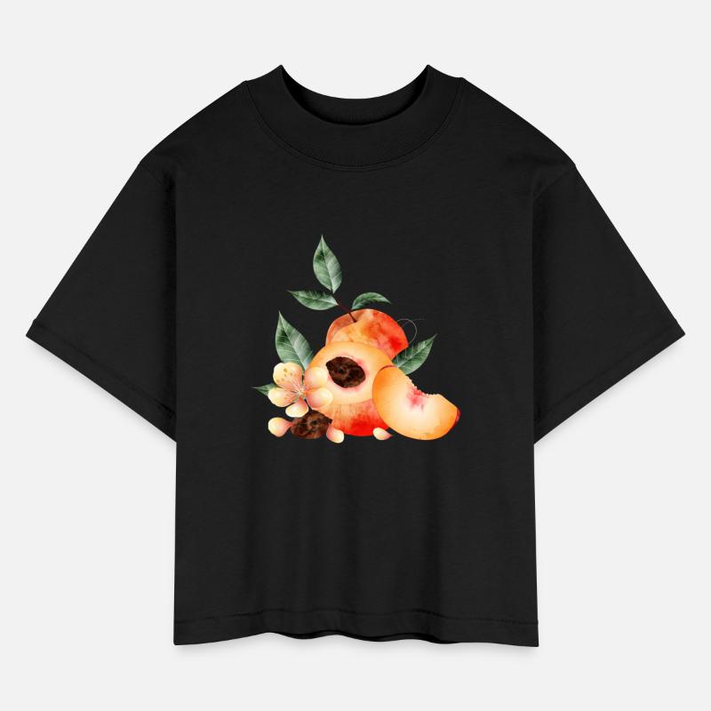 Peach half, peaches, peach, blossoms and wedge