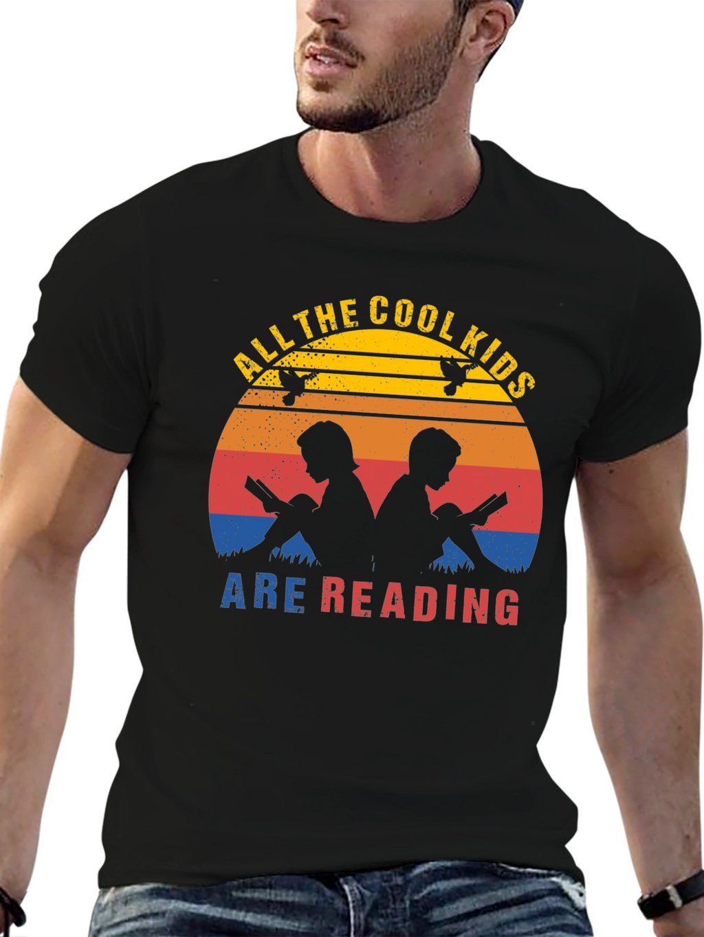 Cool Kids Reading Graphic Tee - Unisex Cotton T-Shirt