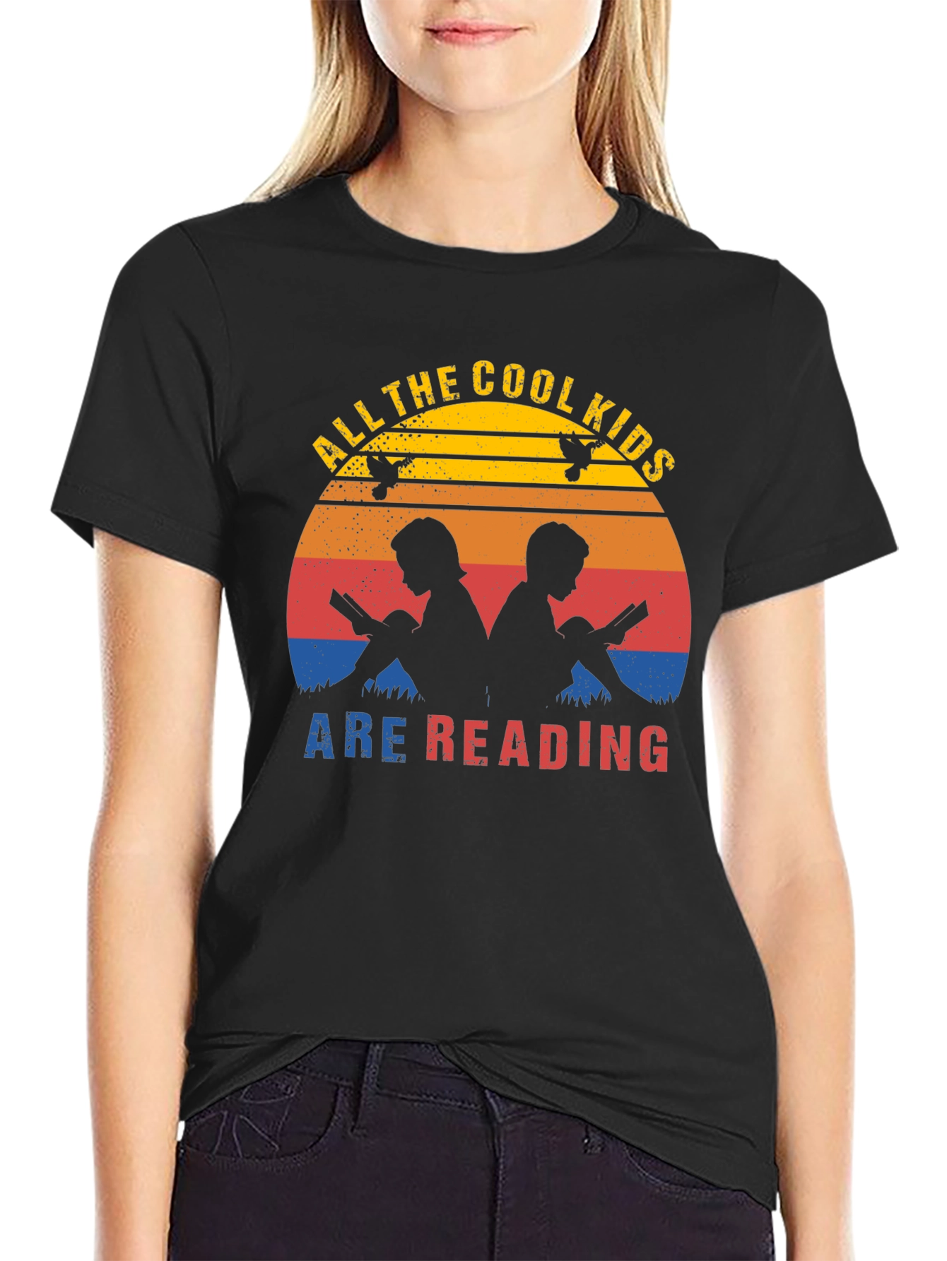 Cool Kids Reading Graphic Tee - Unisex Cotton T-Shirt