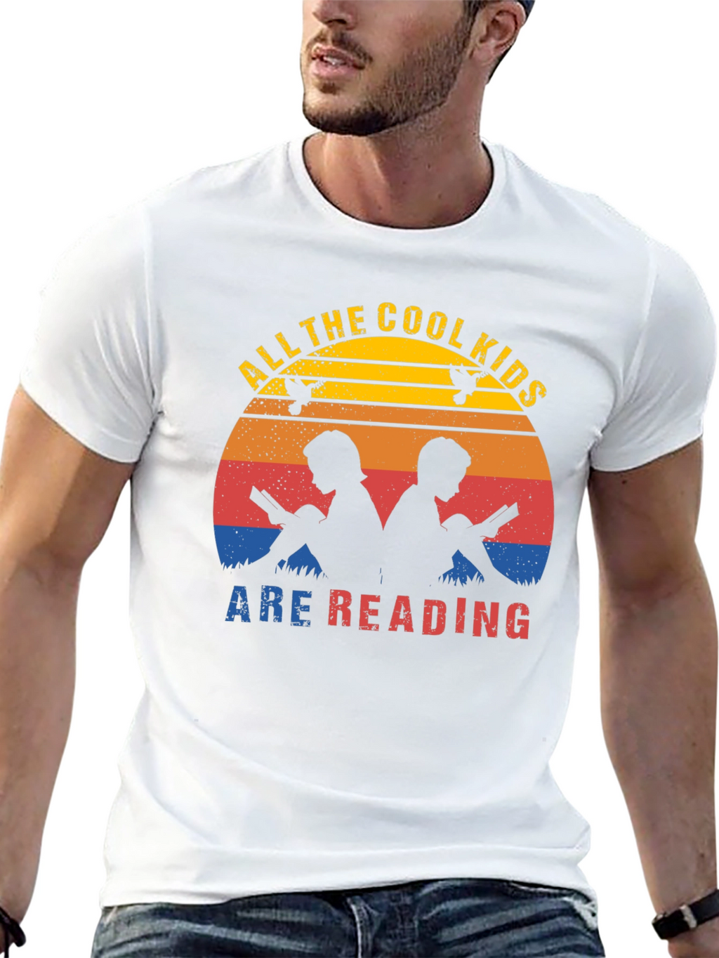 Cool Kids Reading Graphic Tee - Unisex Cotton T-Shirt