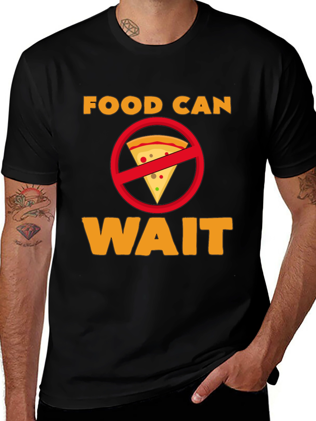 Food Can Wait T-Shirt - Funny Graphic Tee