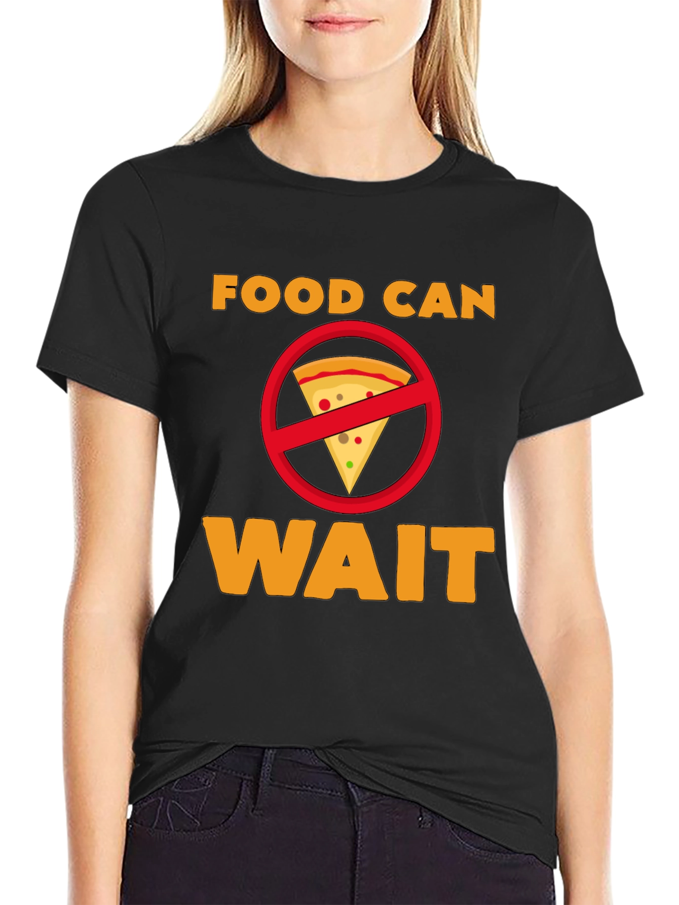 Food Can Wait T-Shirt - Funny Graphic Tee