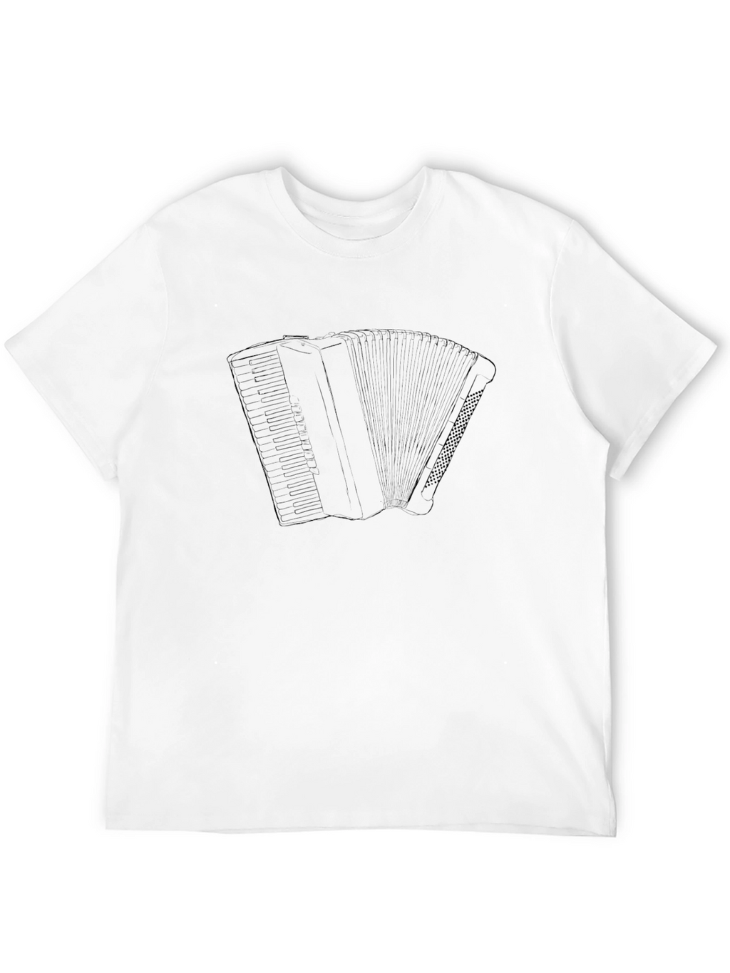 Accordion Graphic Print Black T-Shirt
