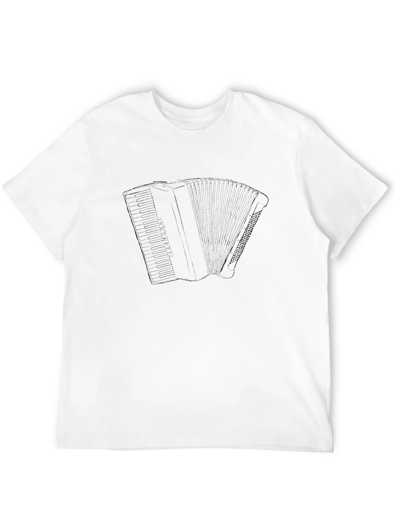 Accordion Graphic Print Black T-Shirt