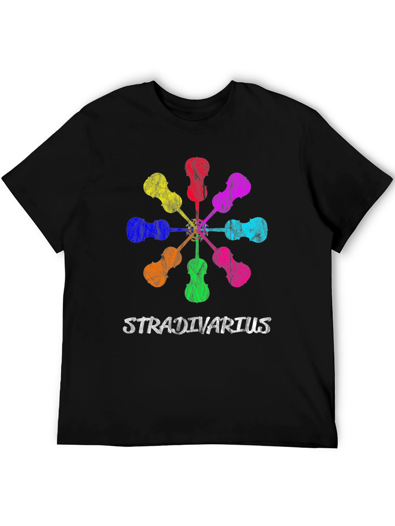 Colorful Violin T-Shirt - Stradivarius Design
