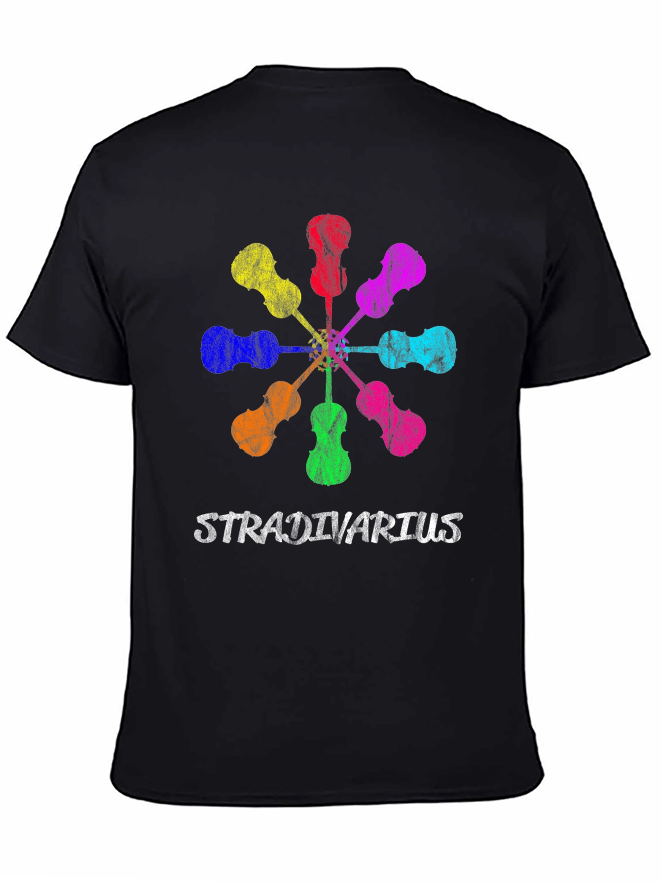 Colorful Violin T-Shirt - Stradivarius Design