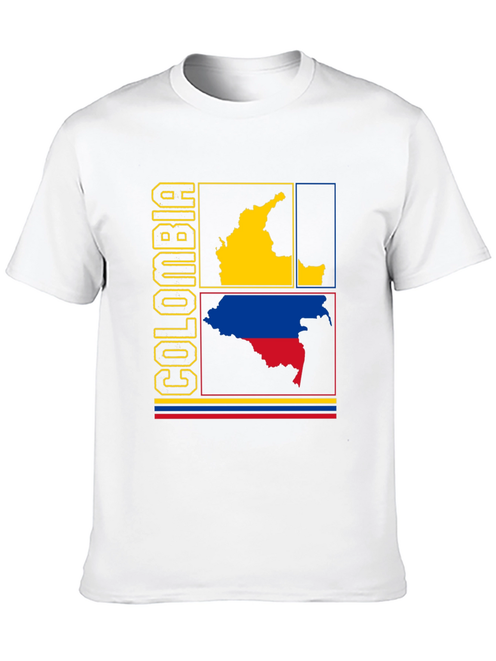 Colombia Map Graphic Tee - Black Cotton Shirt