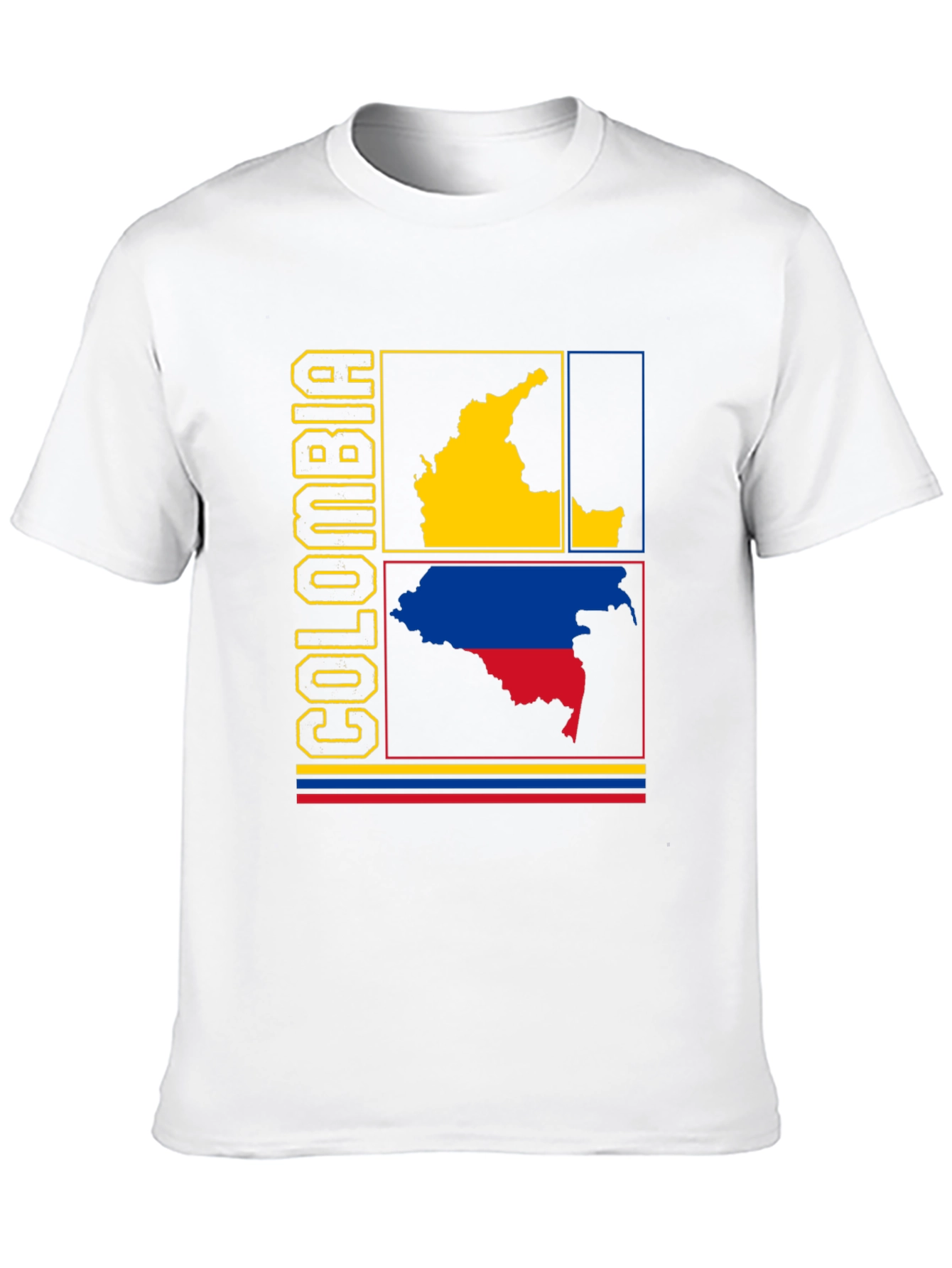 Colombia Map Graphic Tee - Black Cotton Shirt