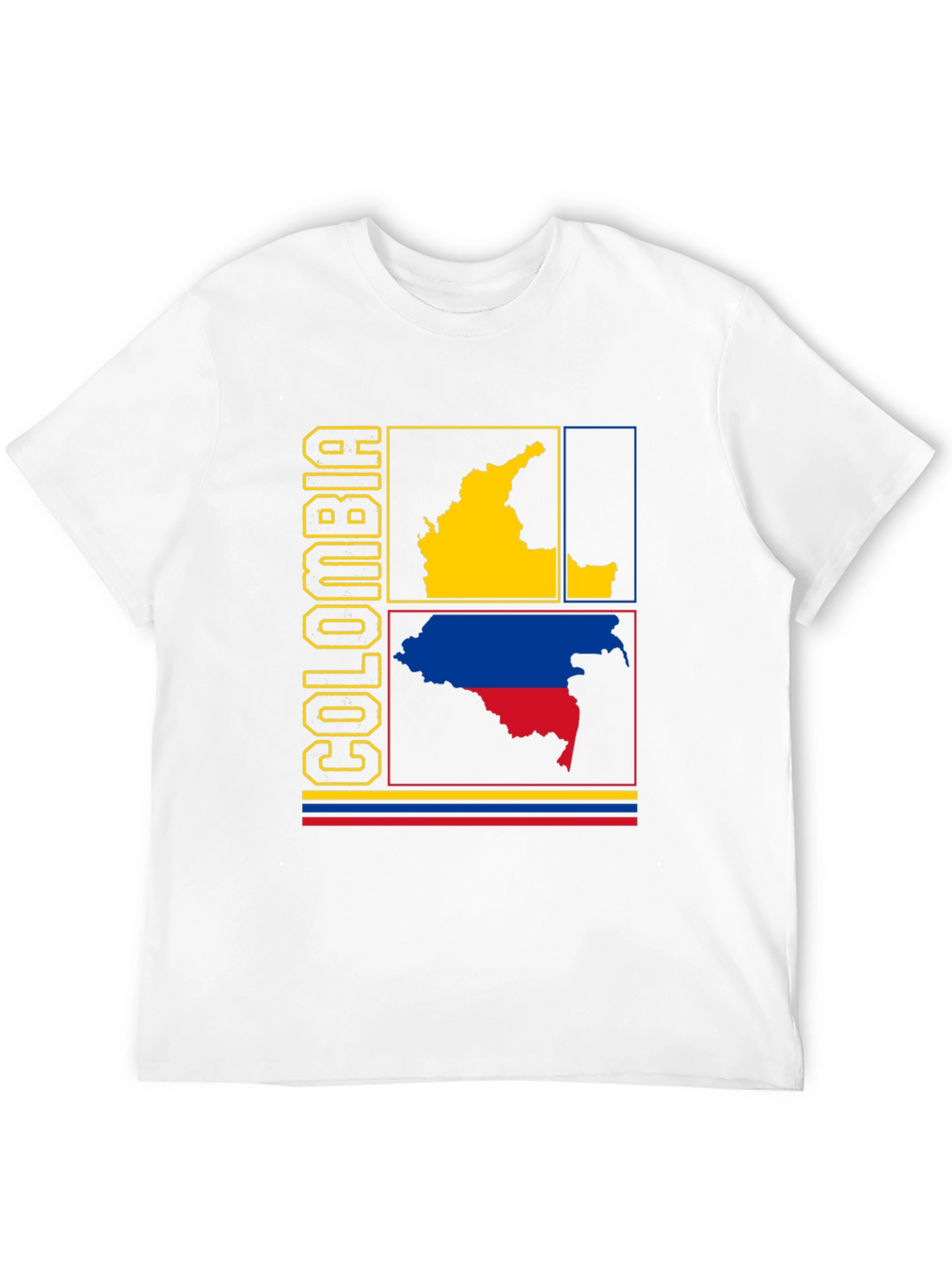 Colombia Map Graphic Tee - Black Cotton Shirt