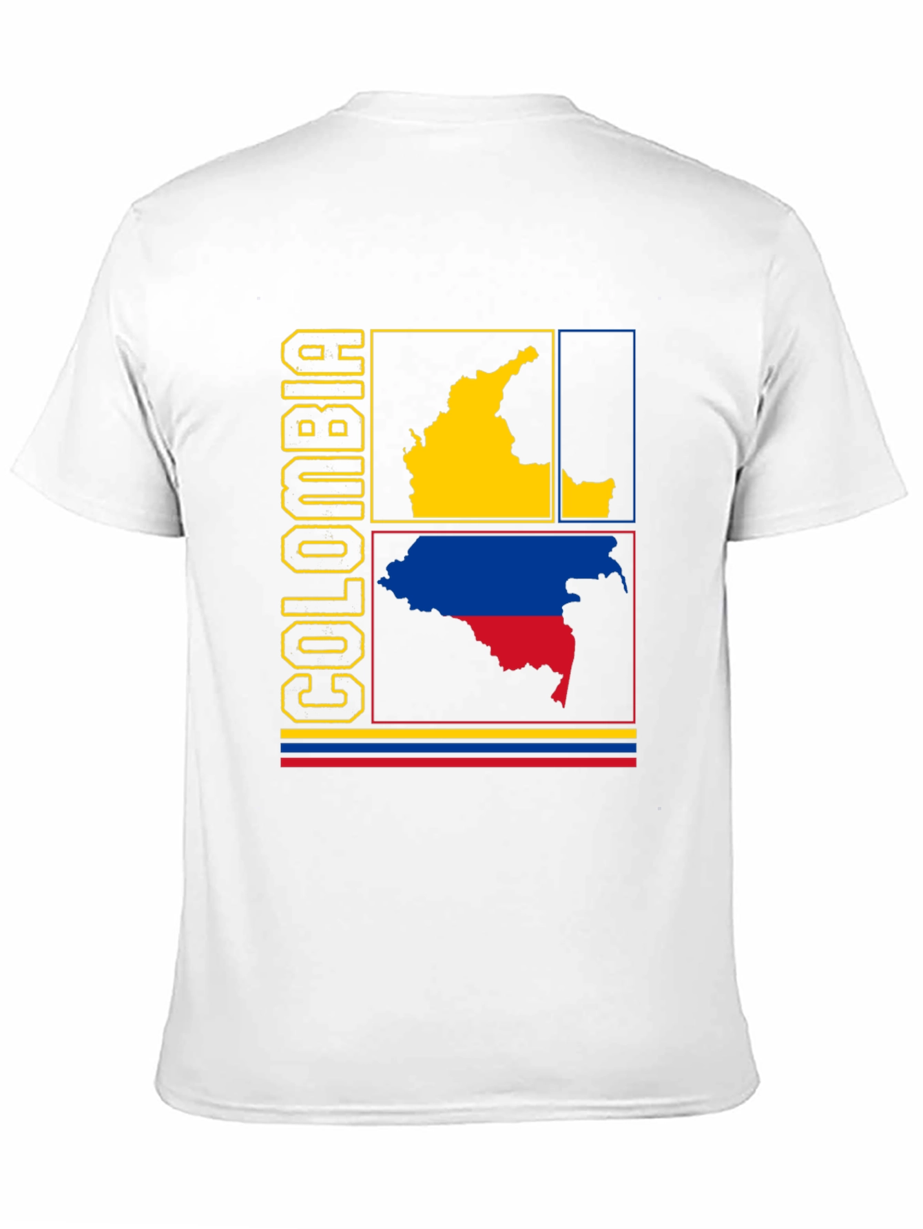 Colombia Map Graphic Tee - Black Cotton Shirt