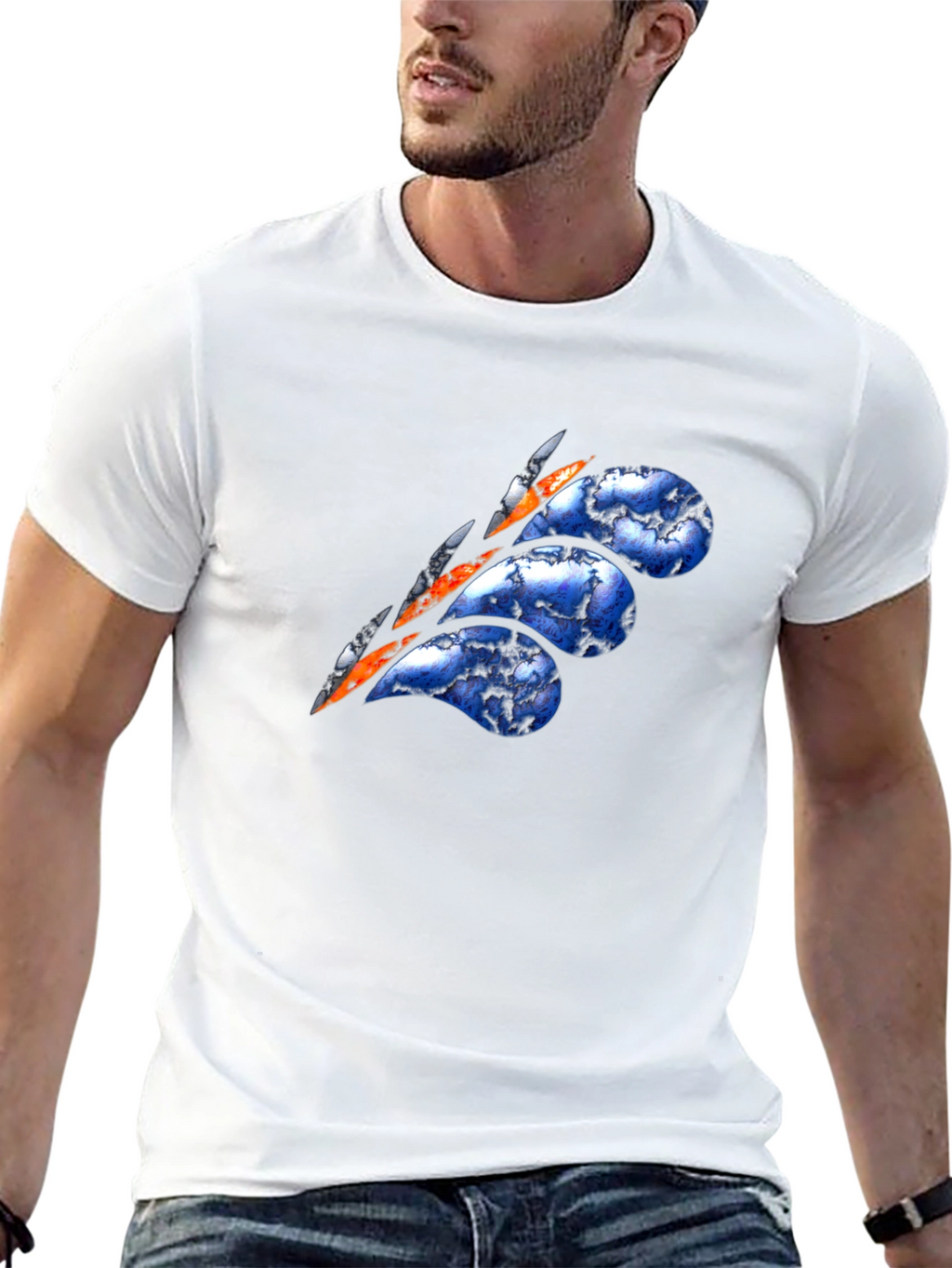 Ripped Sky Graphic T-Shirt - Unique Design