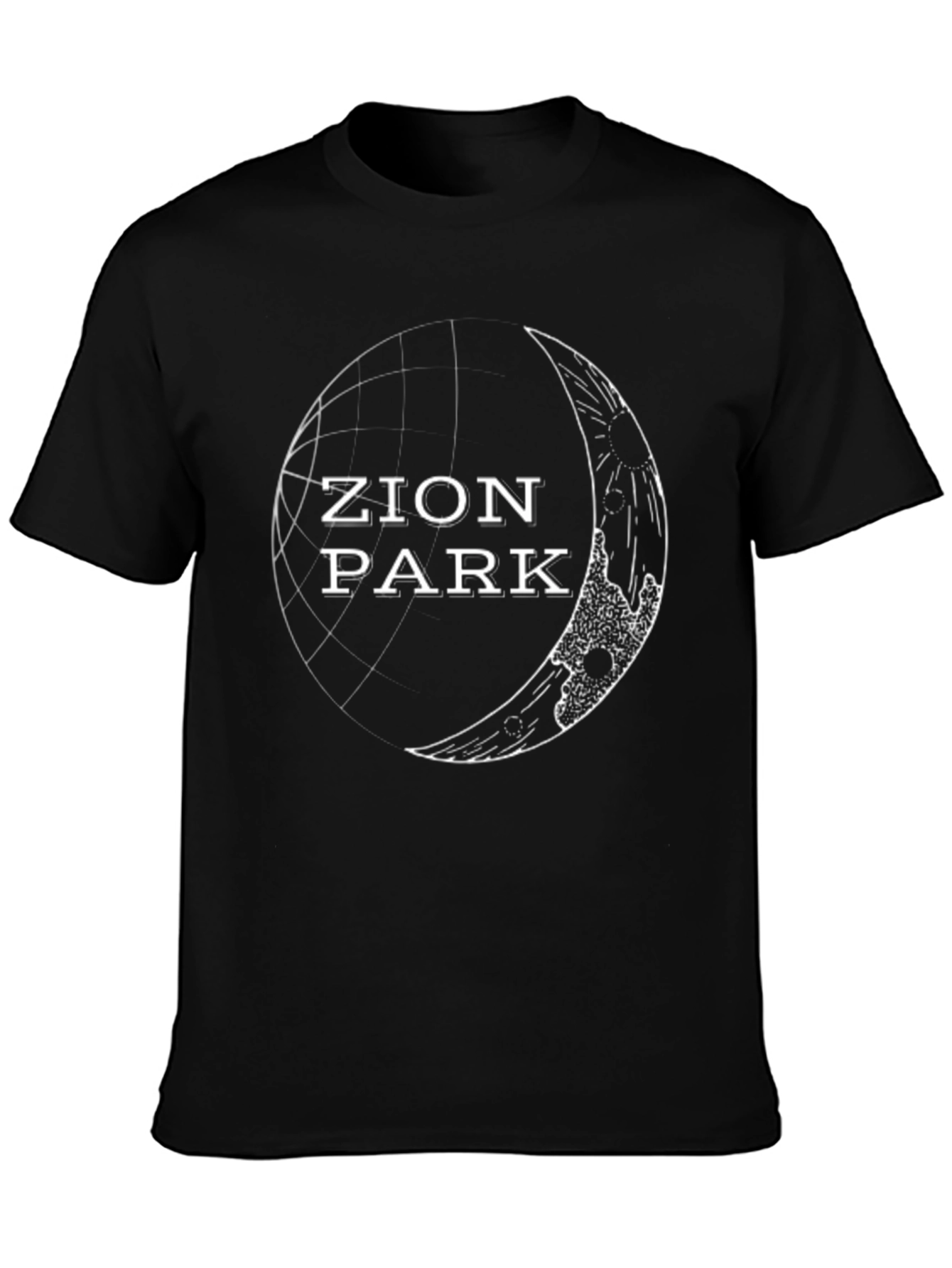 Zion Park Graphic Tee - Cool Black Cotton T-Shirt
