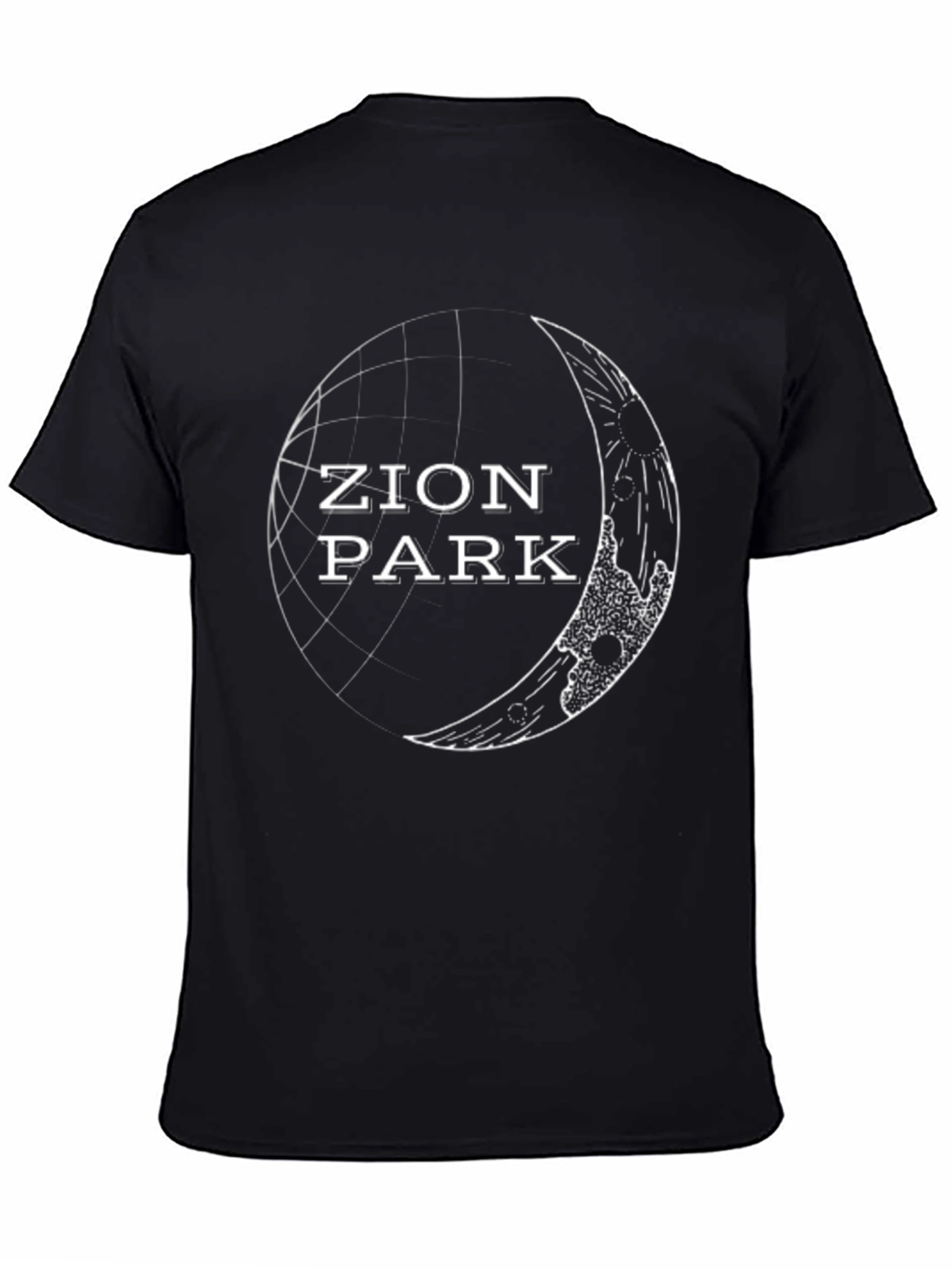 Zion Park Graphic Tee - Cool Black Cotton T-Shirt