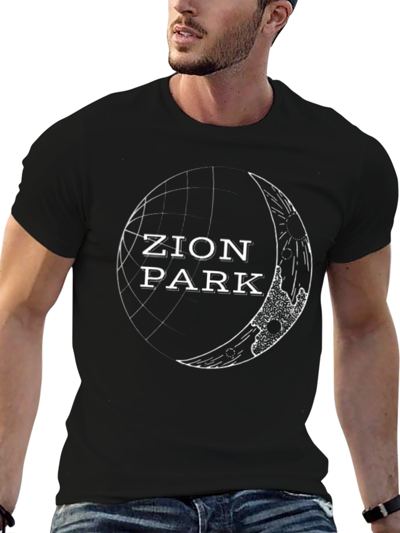 Zion Park Graphic Tee - Cool Black Cotton T-Shirt