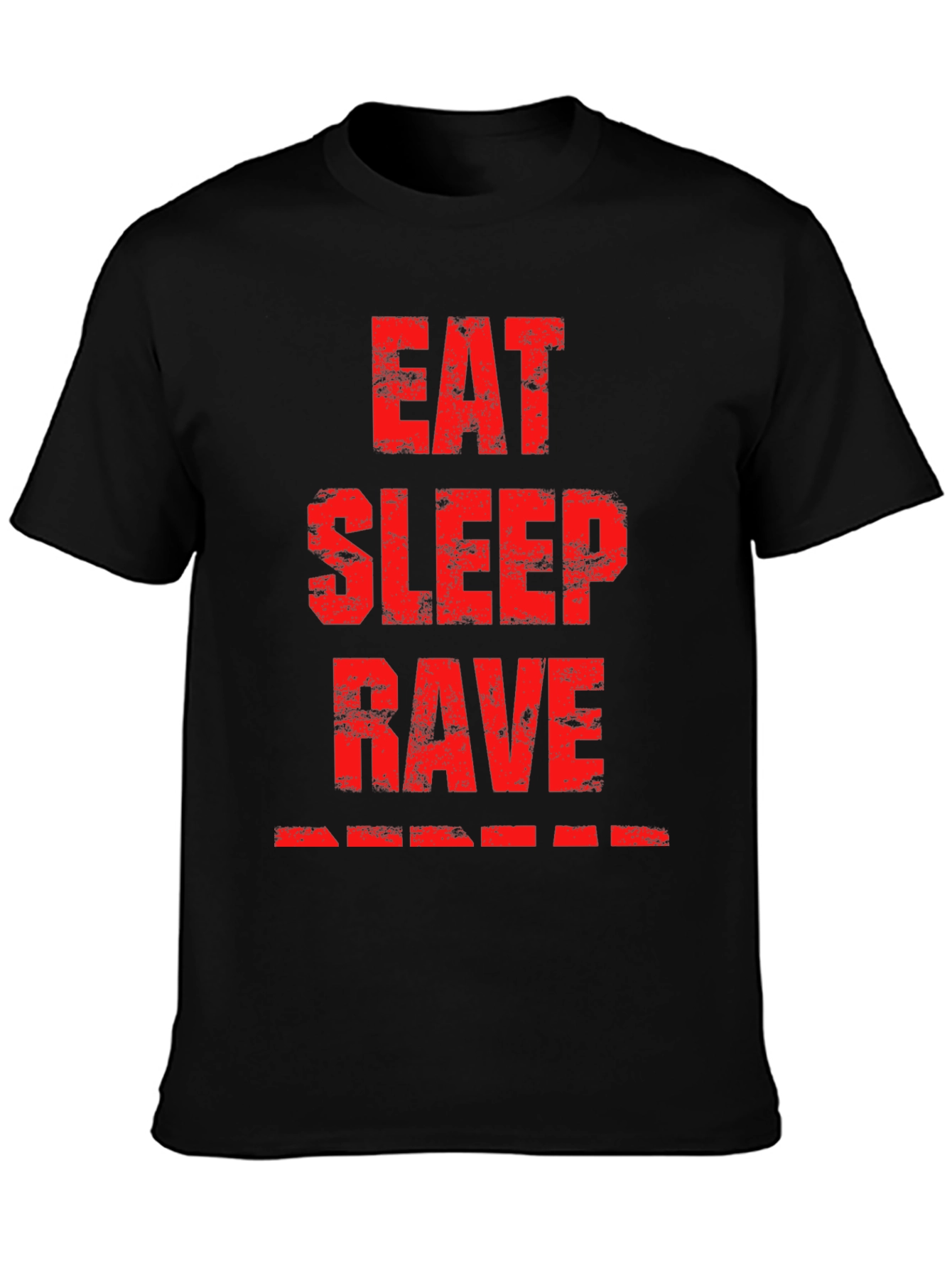 Eat Sleep Rave Black Graphic T-Shirt