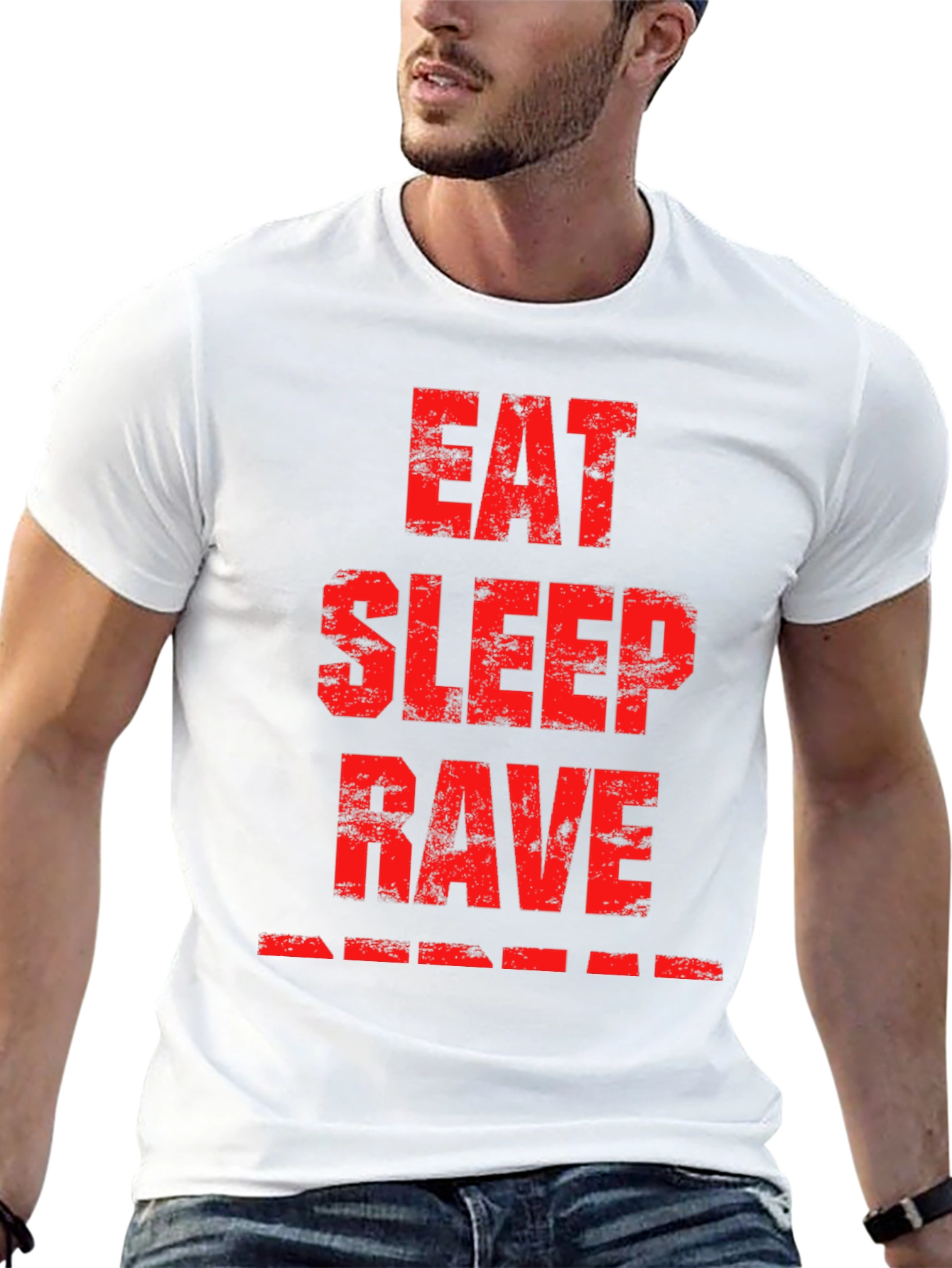 Eat Sleep Rave Black Graphic T-Shirt