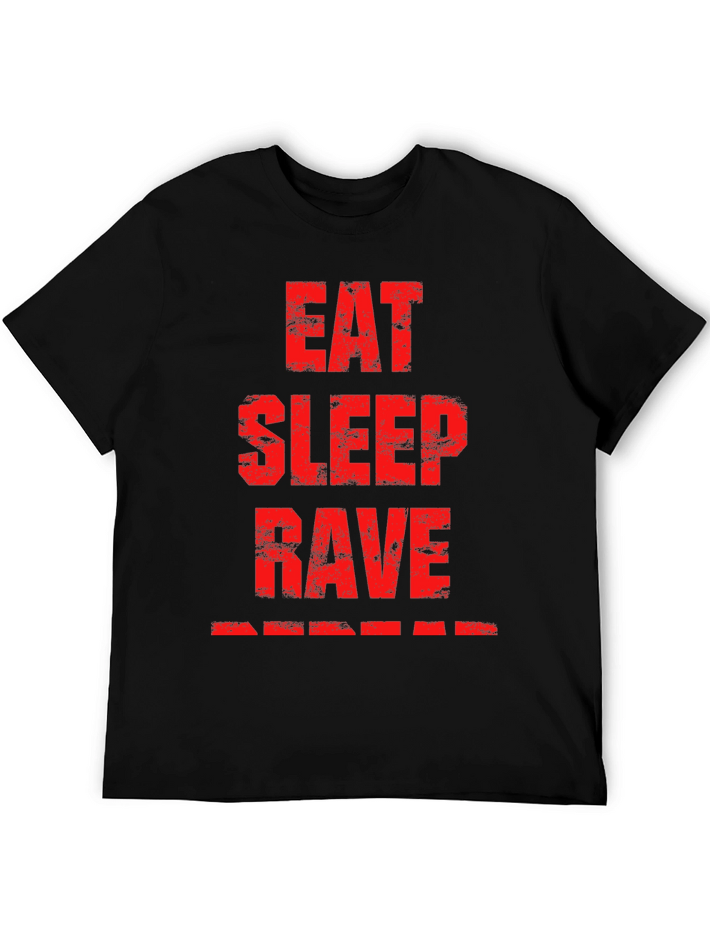 Eat Sleep Rave Black Graphic T-Shirt
