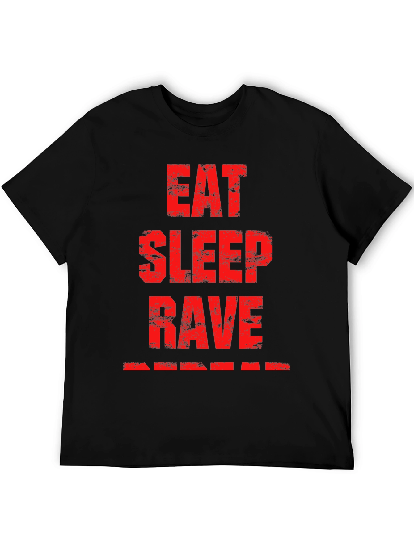 Eat Sleep Rave Black Graphic T-Shirt