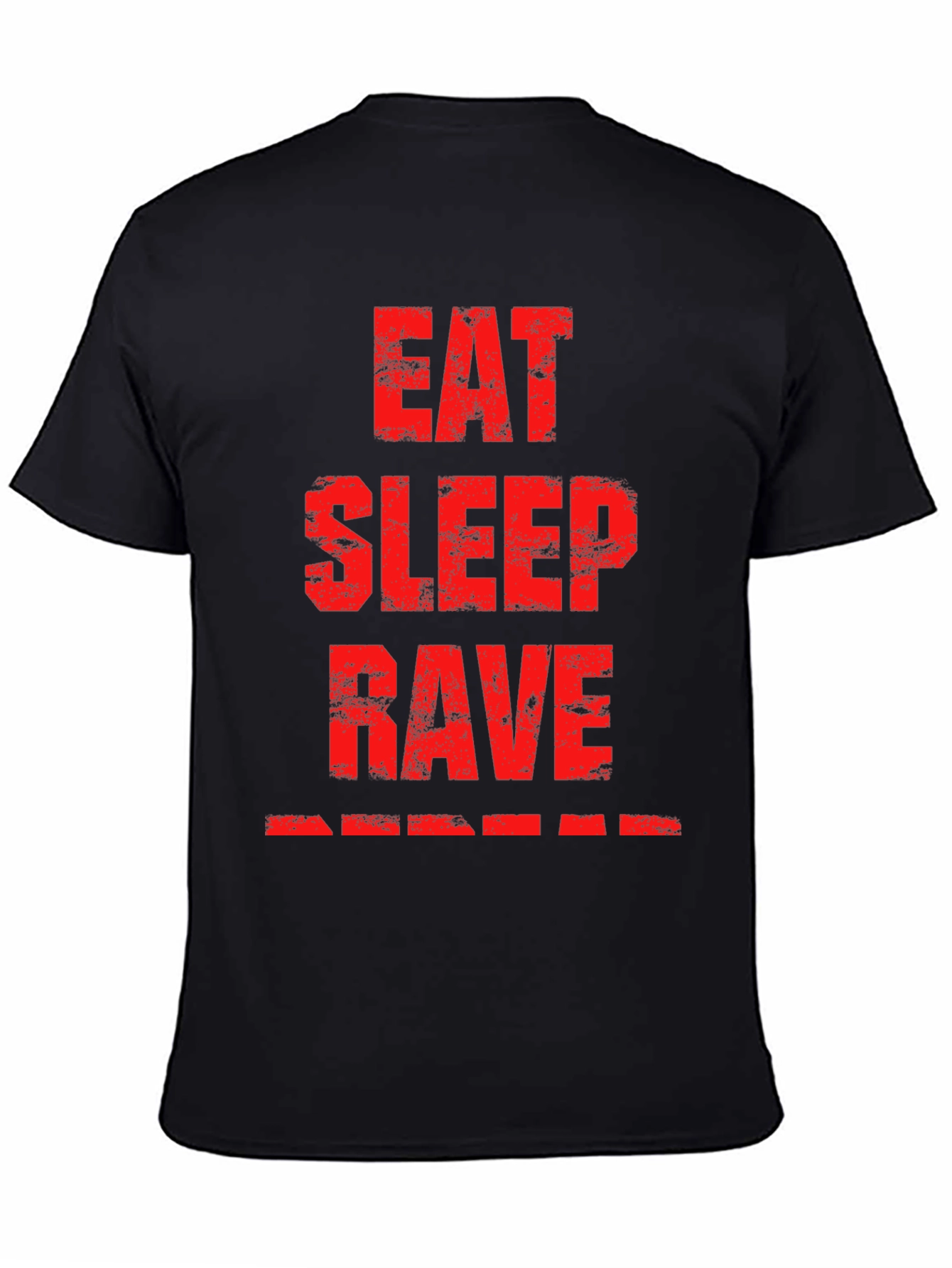 Eat Sleep Rave Black Graphic T-Shirt