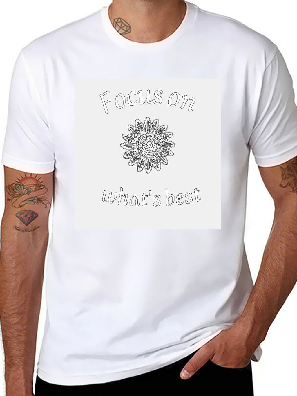 Focus on Whats Best Sunflower Graphic Tee