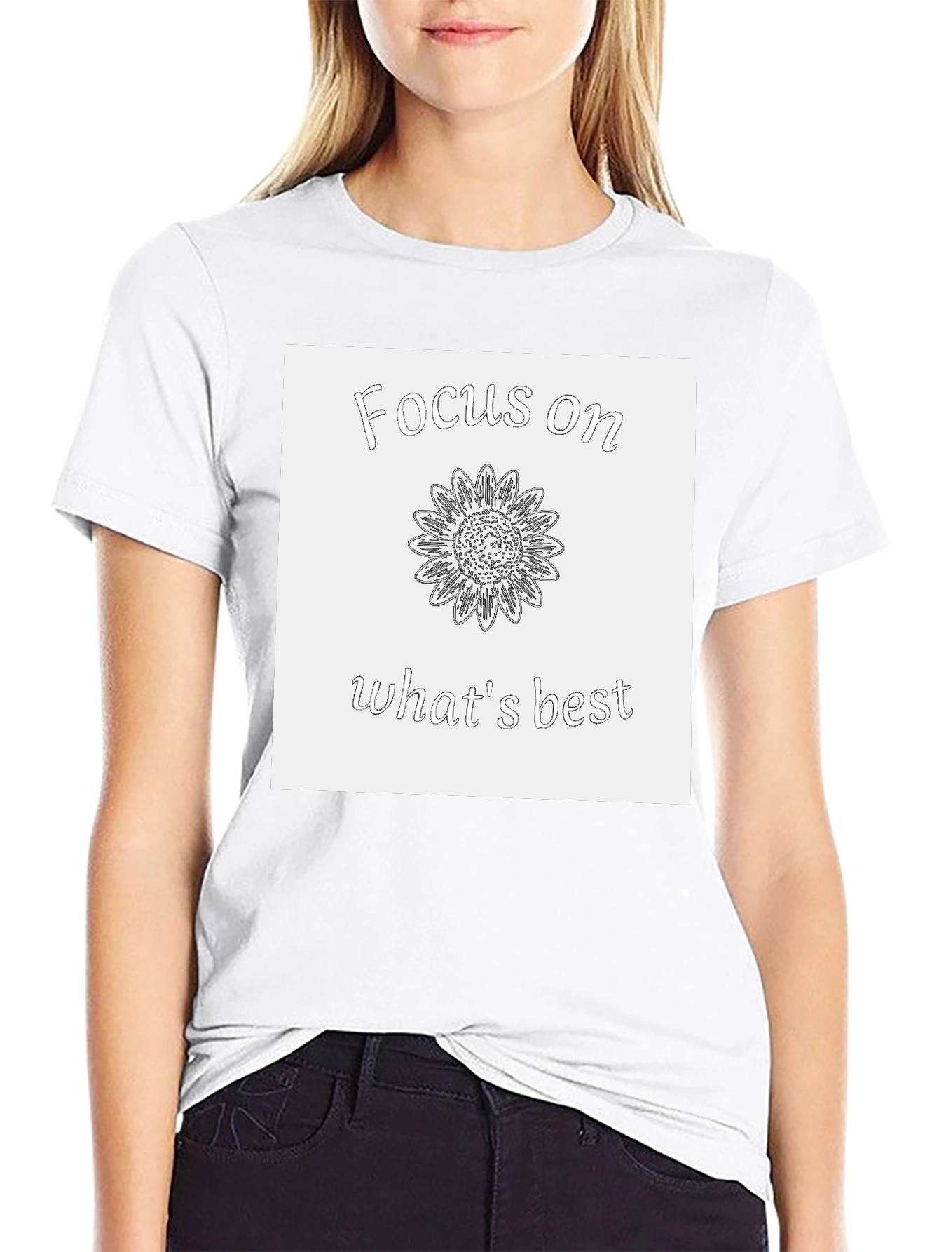 Focus on Whats Best Sunflower Graphic Tee