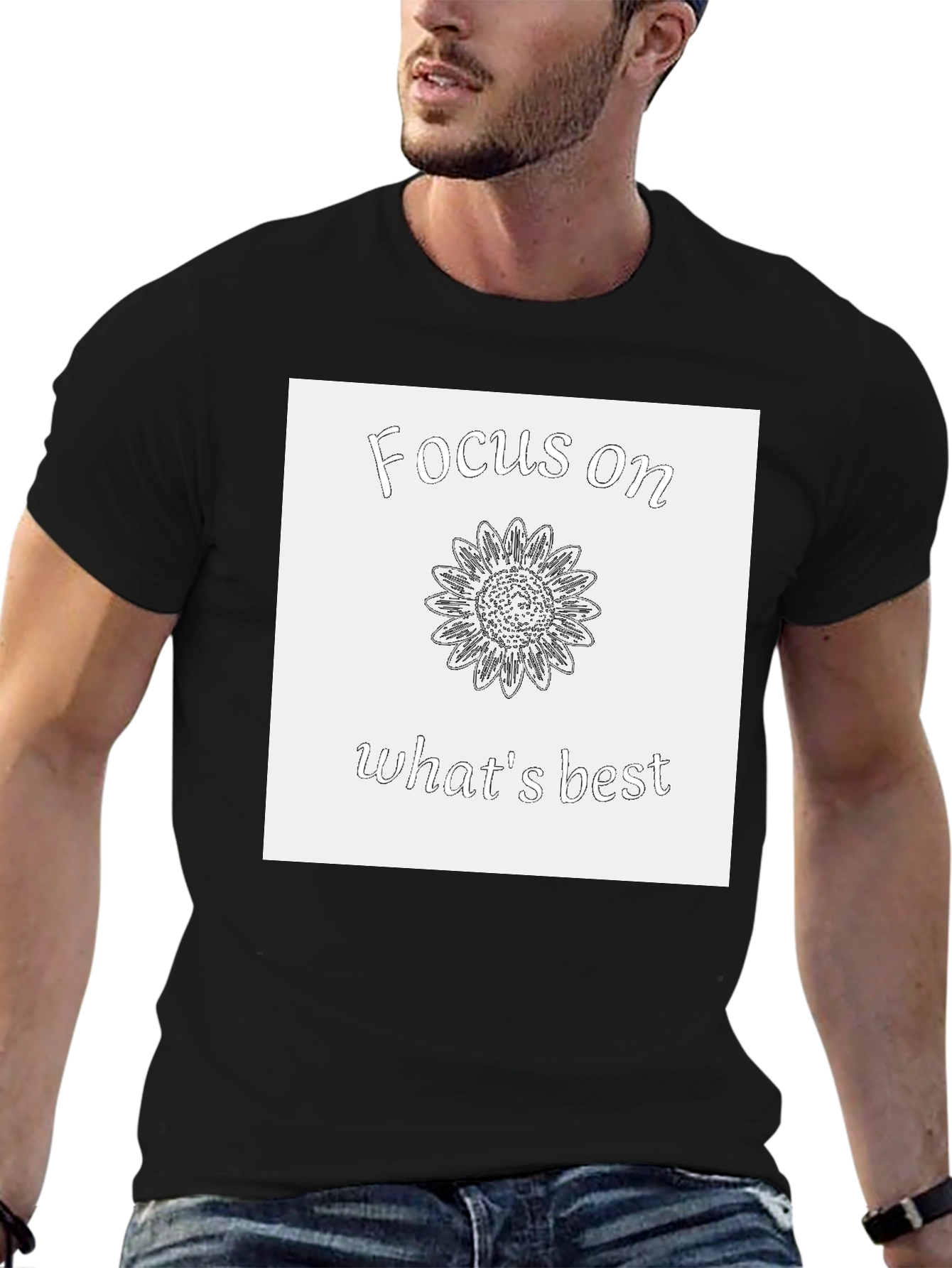 Focus on Whats Best Sunflower Graphic Tee