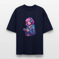 Pink Hair Gamer Girl Neon Art
