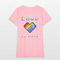 Pixel heart Love is Love rainbow colored