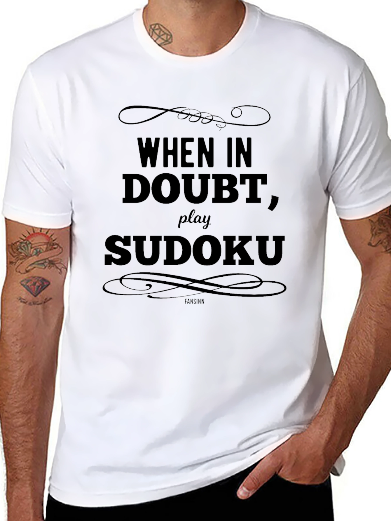 Sudoku Puzzle T-Shirt - When In Doubt Play!