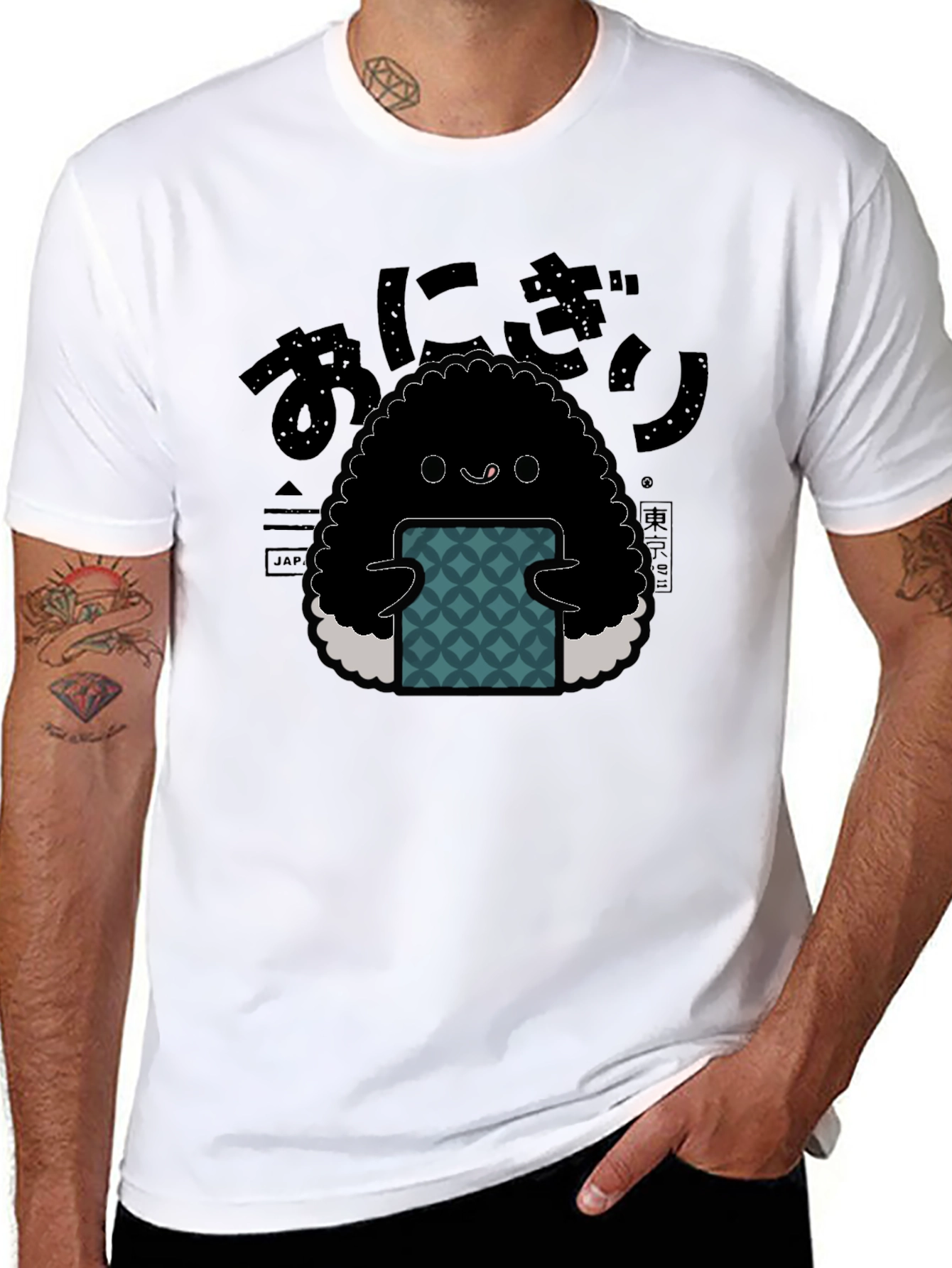 Onigiri Graphic Tee - Kawaii Japanese Rice Ball T-Shirt