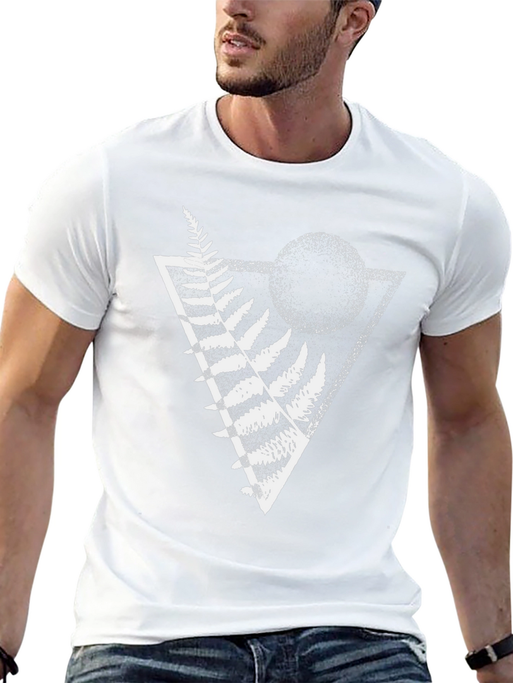 Geometric Fern Graphic Tee - Stylish Menswear