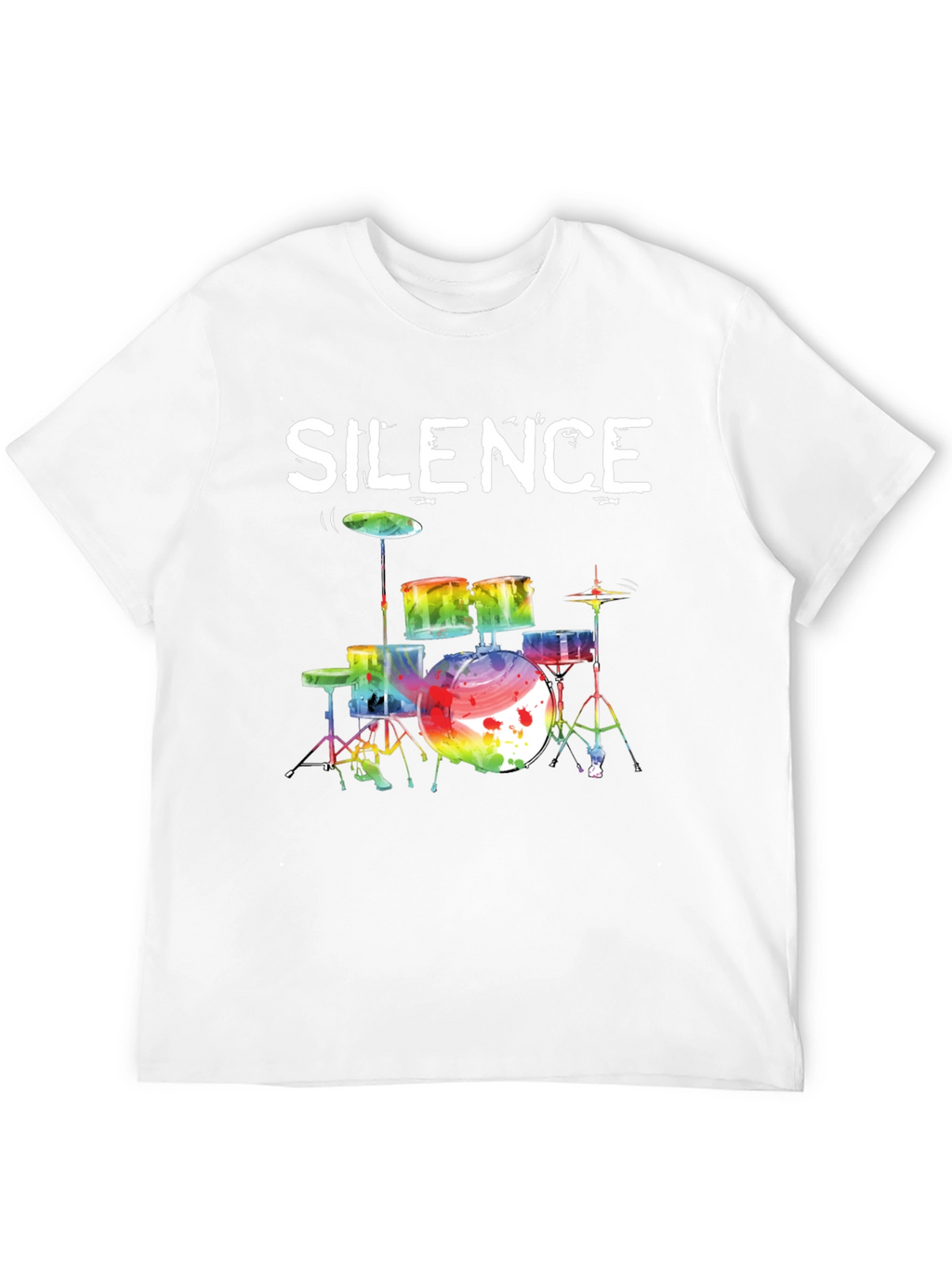 Silence Drums Graphic Tee - Music Lover Shirt