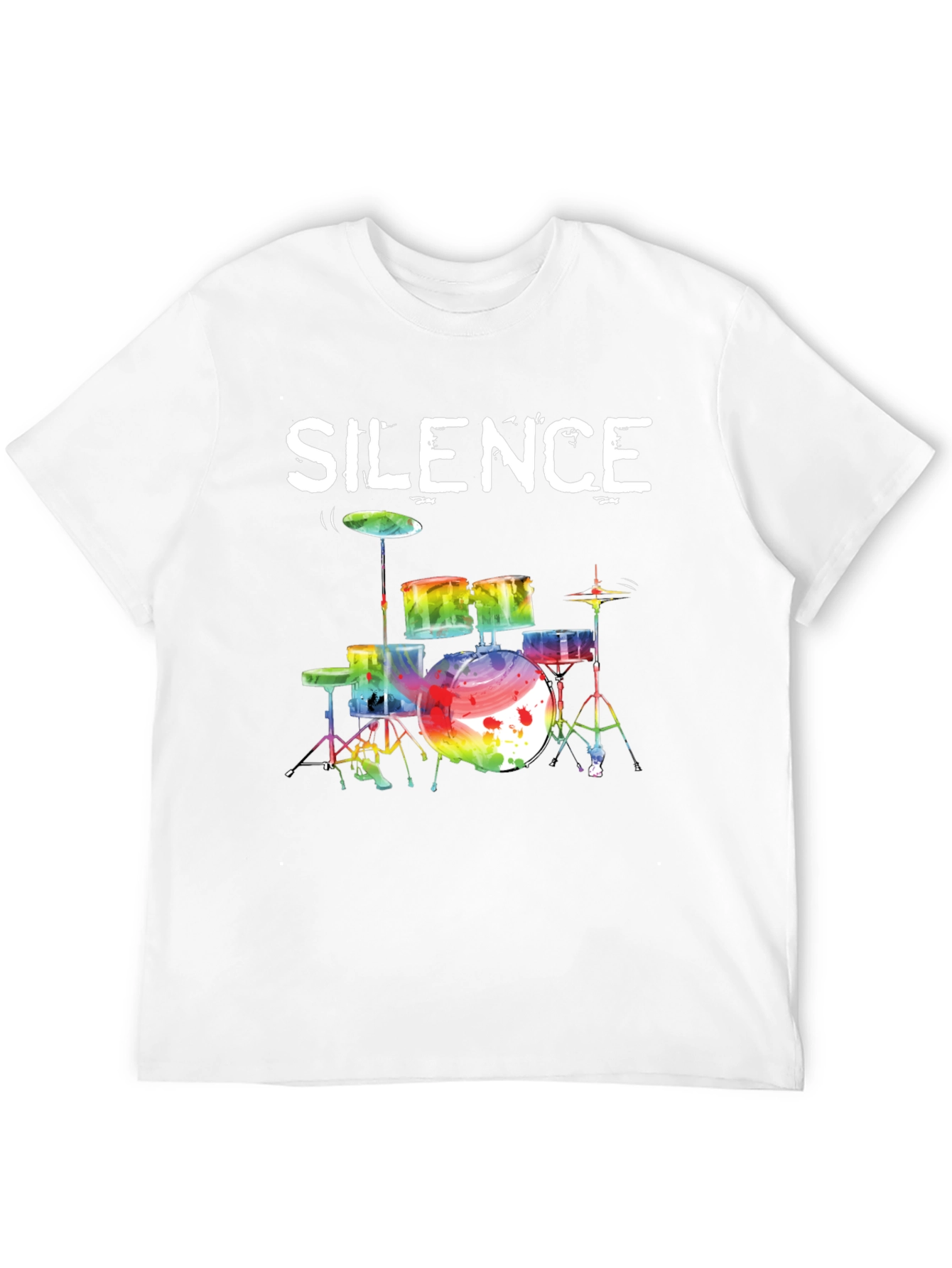 Silence Drums Graphic Tee - Music Lover Shirt