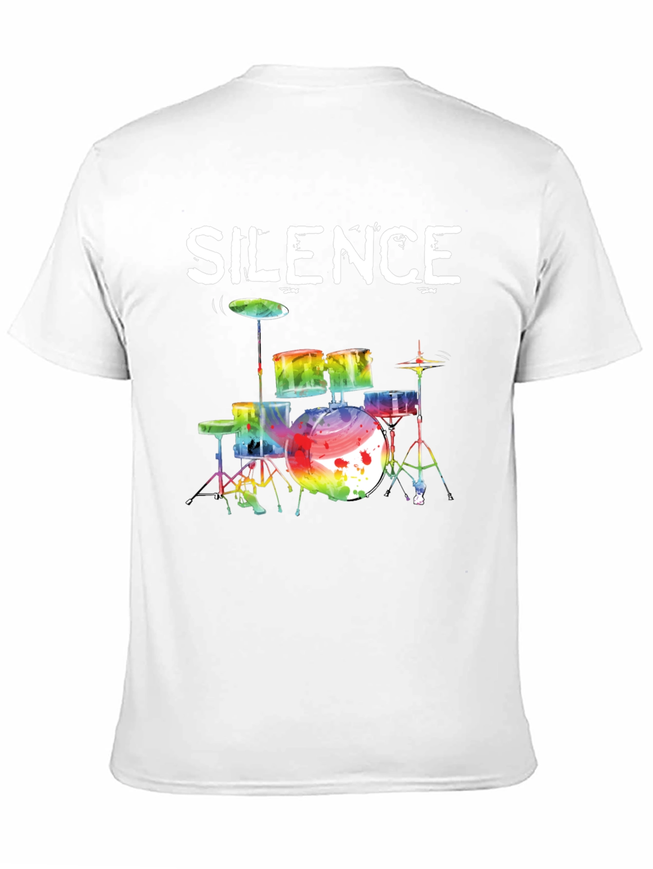 Silence Drums Graphic Tee - Music Lover Shirt