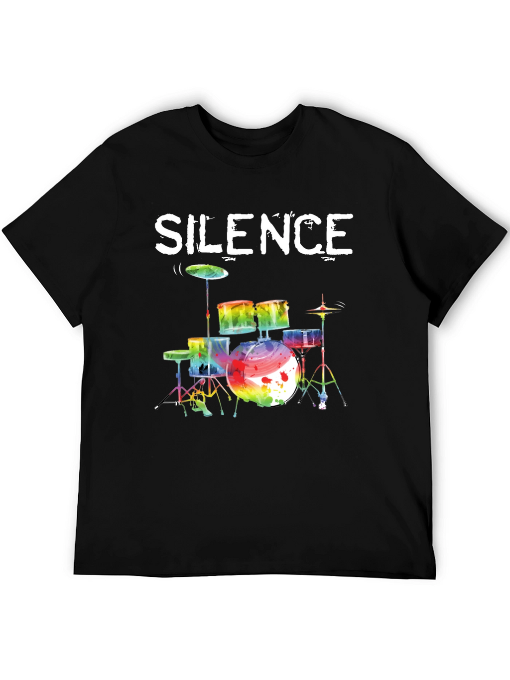 Silence Drums Graphic Tee - Music Lover Shirt