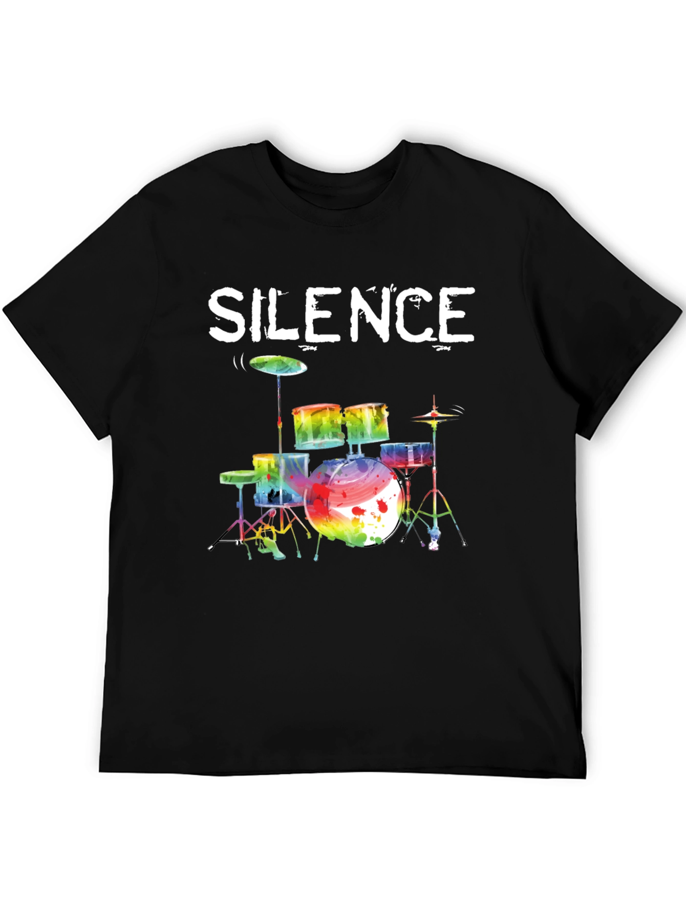 Silence Drums Graphic Tee - Music Lover Shirt
