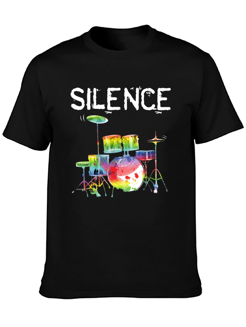 Silence Drums Graphic Tee - Music Lover Shirt