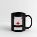 Playing card ace of diamonds with banner space