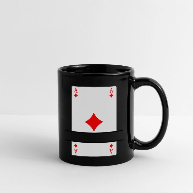 Playing card ace of diamonds with banner space