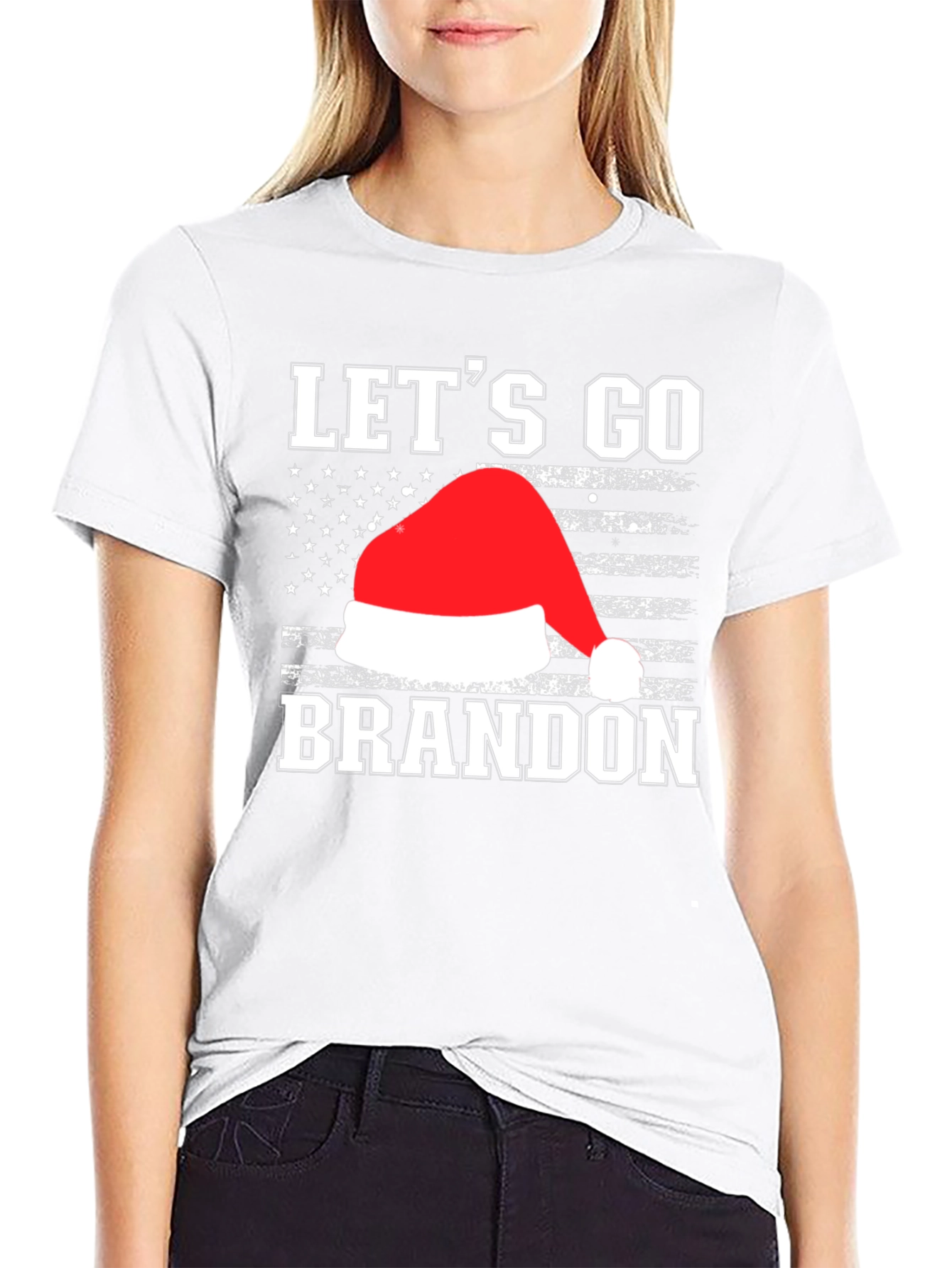 Lets Go Brandon Santa Hat T-Shirt