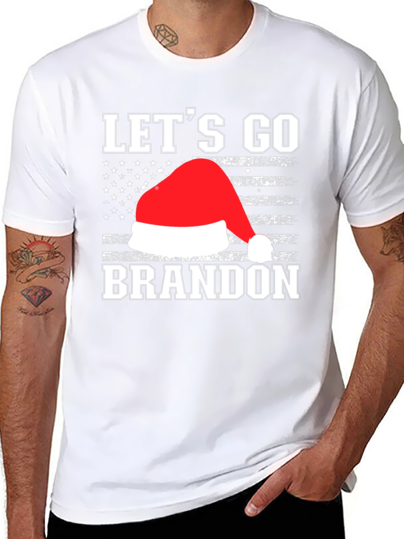 Lets Go Brandon Santa Hat T-Shirt