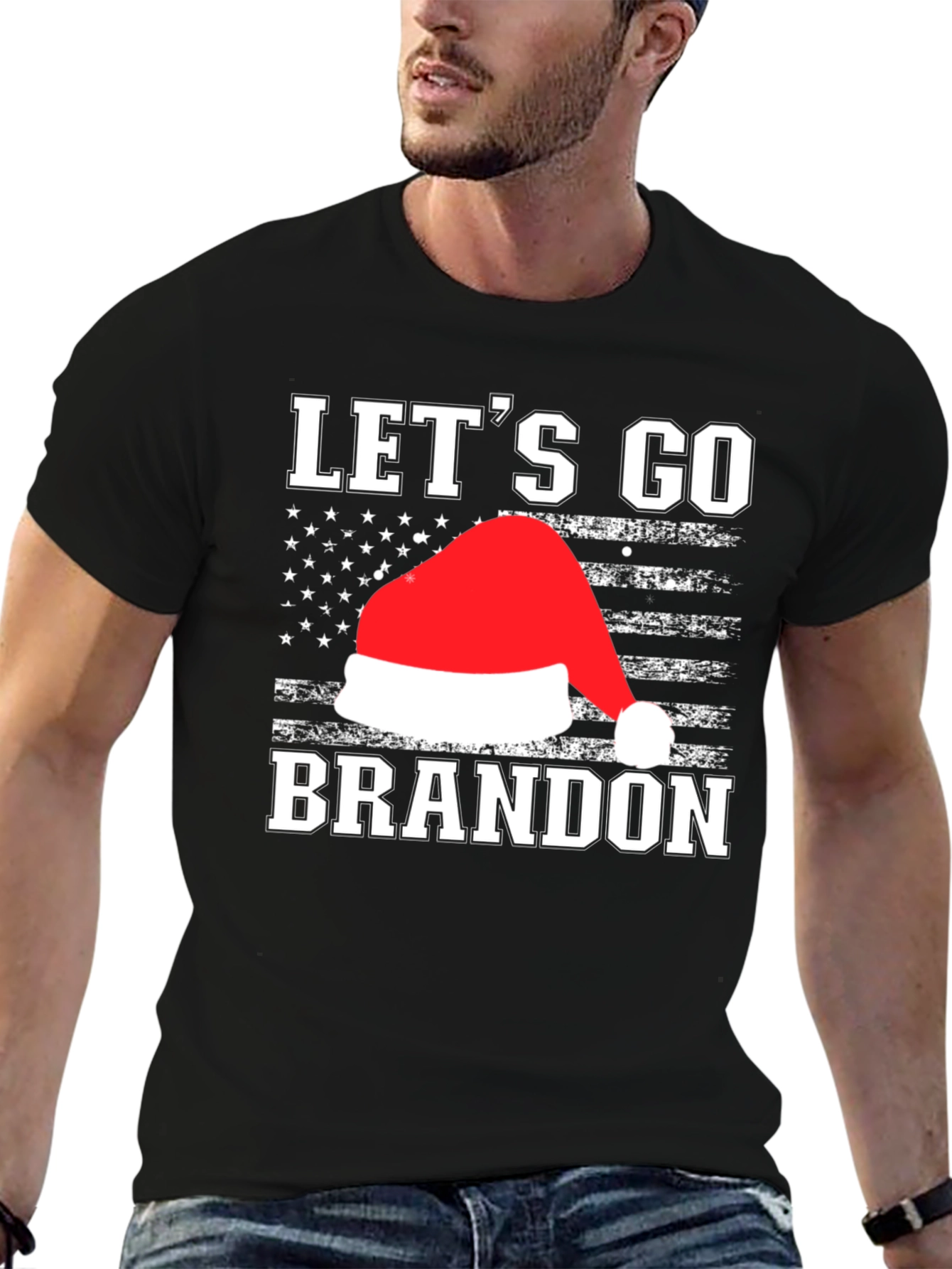 Lets Go Brandon Santa Hat T-Shirt