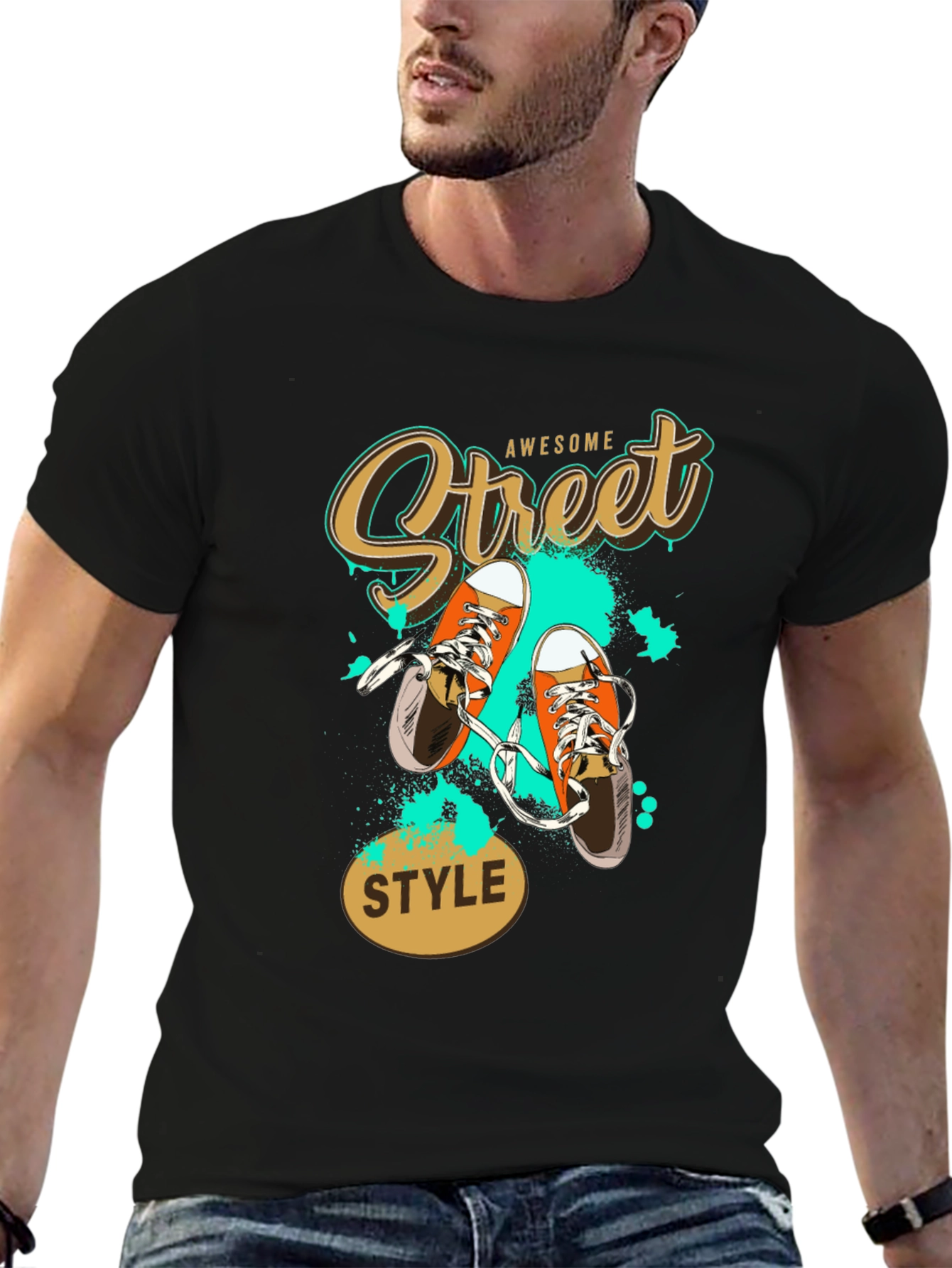 Awesome Street Style Black T-Shirt