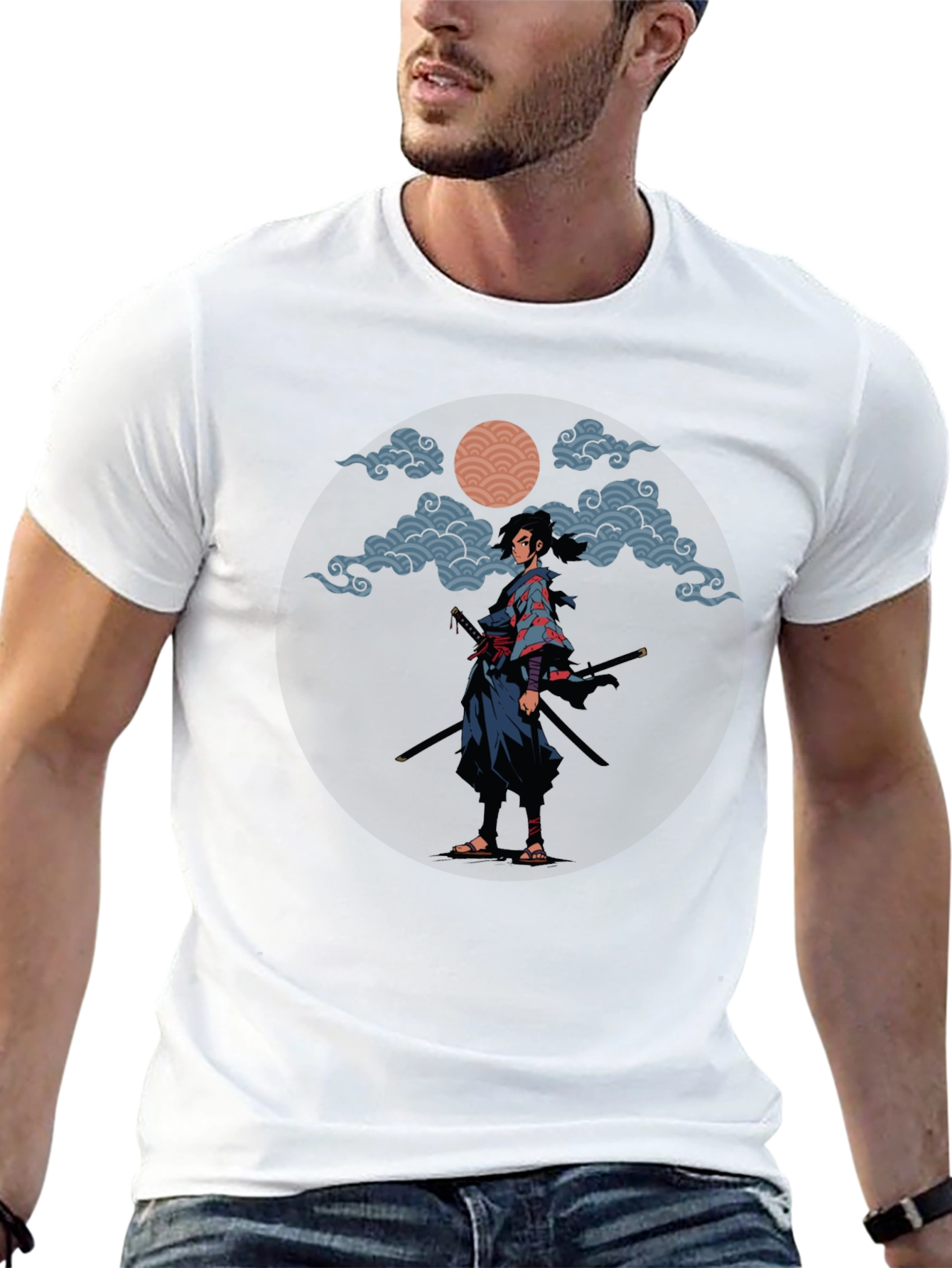Samurai Graphic Tee - Stylish Warrior Design