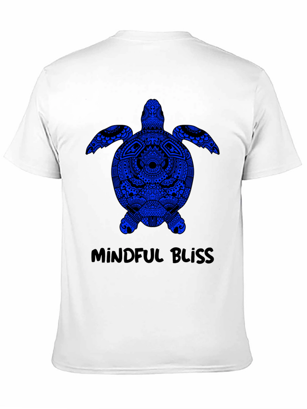 Mindful Bliss Sea Turtle Graphic Tee - Black