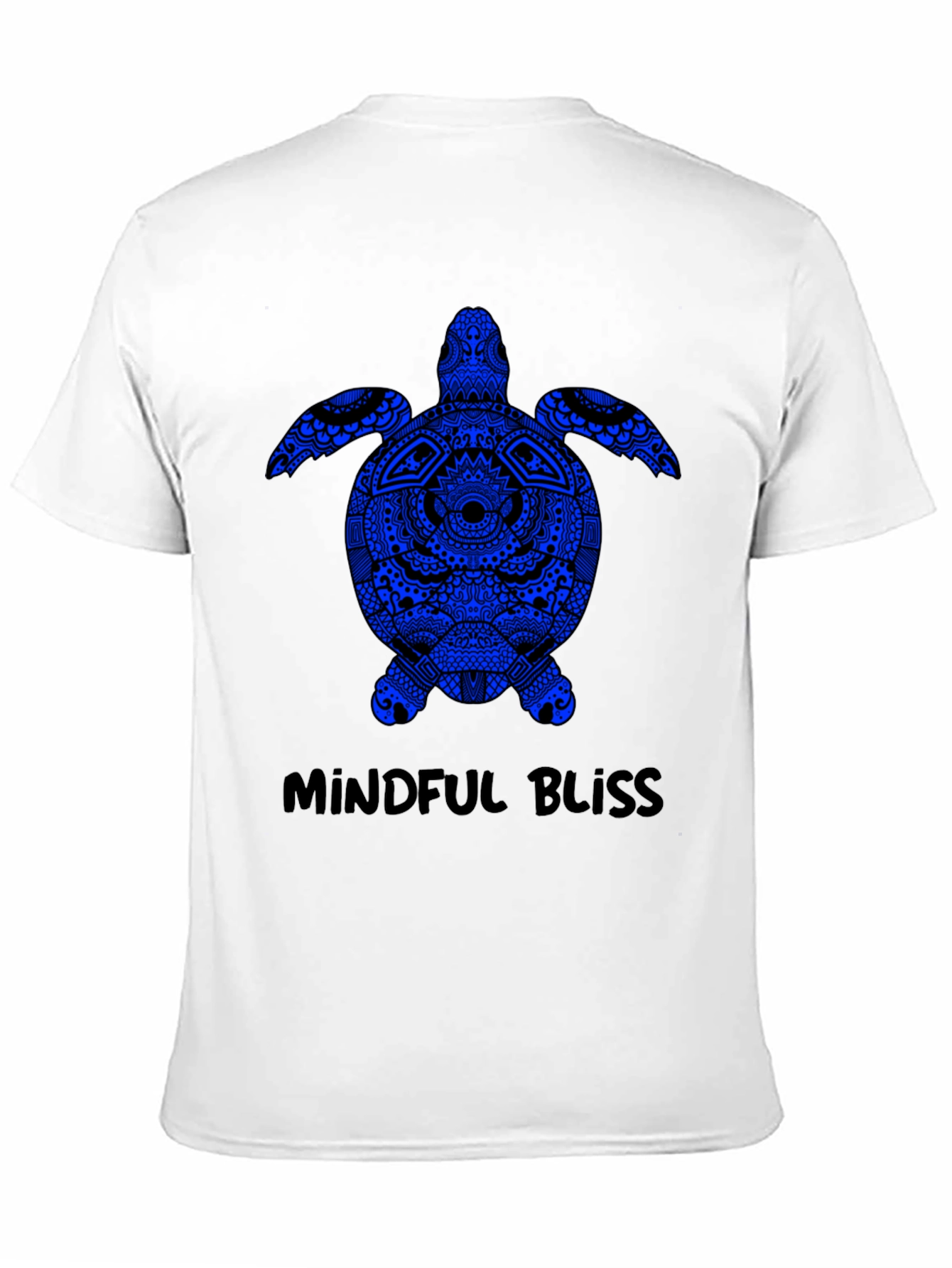 Mindful Bliss Sea Turtle Graphic Tee - Black
